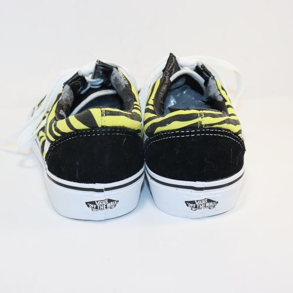 Vans Old Skool Yellow Black Zebra Print Men’s Size 8 - Picture 4 of 7